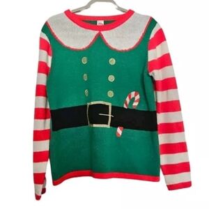 Holiday Time Womens Pullover Christmas Sweater Top Long Sleeve Size Medium